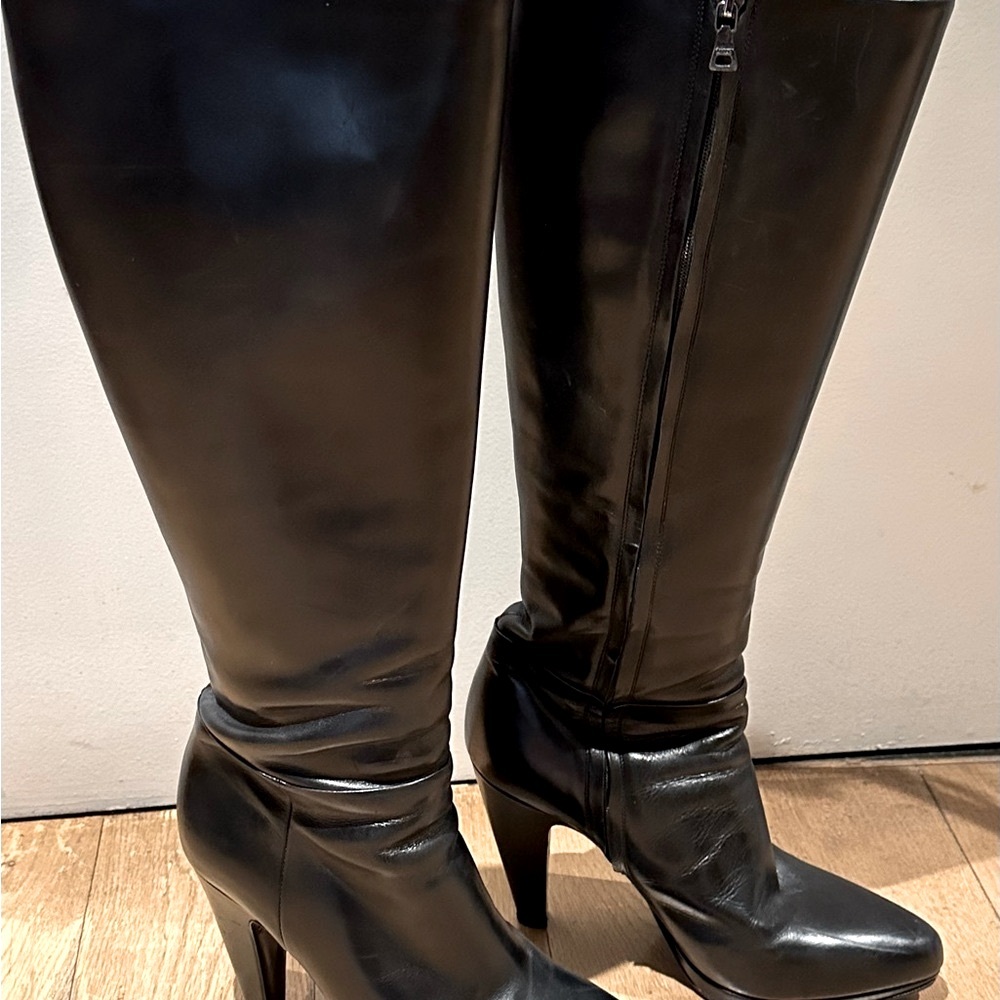 Prada Black Heeled Boots - Picture 2 of 3